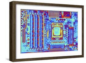 Computer Motherboard with Core I7 CPU-PASIEKA-Framed Photographic Print