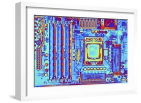 Computer Motherboard with Core I7 CPU-PASIEKA-Framed Photographic Print