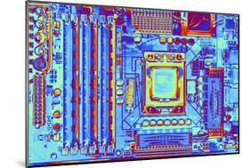 Computer Motherboard with Core I7 CPU-PASIEKA-Mounted Photographic Print