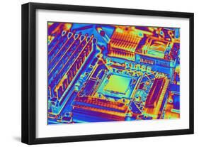 Computer Motherboard with Core I7 CPU-PASIEKA-Framed Photographic Print