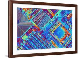 Computer Motherboard with Core I7 CPU-PASIEKA-Framed Photographic Print