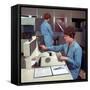 Computer Operators-Heinz Zinram-Framed Stretched Canvas