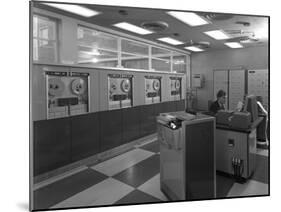 Computer Room Scene, the Park Gate Iron and Steel Co, Rotherham, 1964-Michael Walters-Mounted Photographic Print