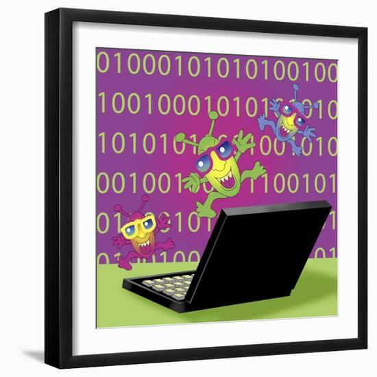 Computer Virus-Linda Braucht-Framed Giclee Print