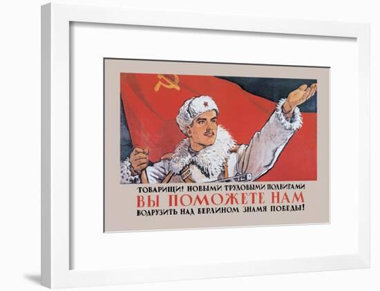 Comrades!-Victor Ivanov-Framed Art Print