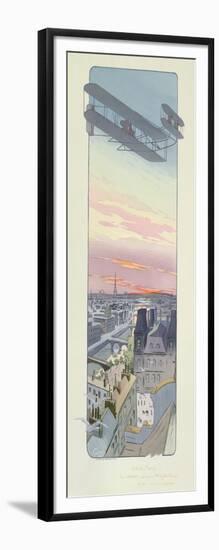 Comte Charles De Lambert Flying a Wright-Ariel Biplane-Marguerite Montaut-Framed Giclee Print