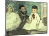 Comte Le Pic and His Sons-Edgar Degas-Mounted Giclee Print