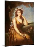 Comtesse Du Barry, Holding a Rose-Elisabeth Louise Vigee-LeBrun-Mounted Giclee Print