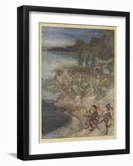 Comus, Milton, Fairies-Arthur Rackham-Framed Art Print