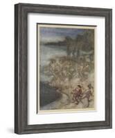 Comus, Milton, Fairies-Arthur Rackham-Framed Art Print