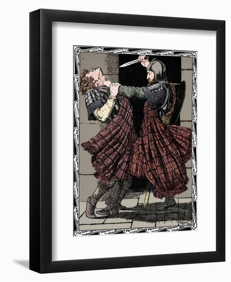 Comyn Stabbed By Bruce, 1902-Patten Wilson-Framed Giclee Print