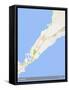 Conakry, Guinea Map-null-Framed Stretched Canvas