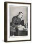 Conan Doyle Writing One of the Early Sherlock Holmes Stories Circa 1892-null-Framed Photographic Print