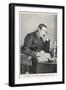 Conan Doyle Writing One of the Early Sherlock Holmes Stories Circa 1892-null-Framed Photographic Print