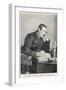 Conan Doyle Writing One of the Early Sherlock Holmes Stories Circa 1892-null-Framed Photographic Print