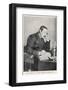 Conan Doyle Writing One of the Early Sherlock Holmes Stories Circa 1892-null-Framed Photographic Print