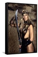 Conan le barbare Conan the Barbarian by John Milius with Sandahl Bergman, 1982 (photo)-null-Framed Stretched Canvas