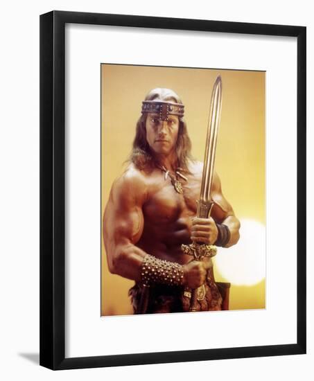 Conan the Destroyer, Arnold Schwarzenegger, by Richard Fleischer with, 1984-null-Framed Photo