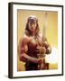 Conan the Destroyer, Arnold Schwarzenegger, by Richard Fleischer with, 1984-null-Framed Photo