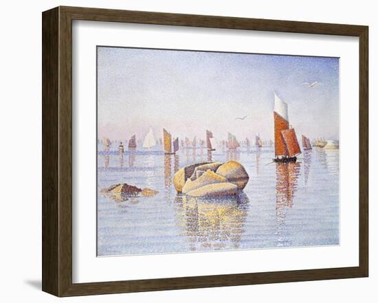 Concarneau. Quiet Morning (Concarneau. Calme du Matin). 1891-Paul Signac-Framed Giclee Print