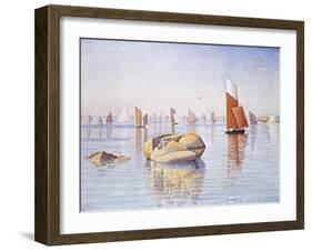 Concarneau. Quiet Morning (Concarneau. Calme du Matin). 1891-Paul Signac-Framed Giclee Print