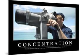 Concentration: Citation Et Affiche D'Inspiration Et Motivation-null-Mounted Photographic Print