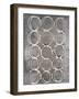 Concentric Metallic in Pearl White-Michael Willett-Framed Art Print