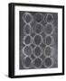 Concentric Metallic in Silver-Michael Willett-Framed Art Print