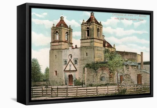 Concepcion de Acuna Mission, San Antonio, Texas-null-Framed Stretched Canvas