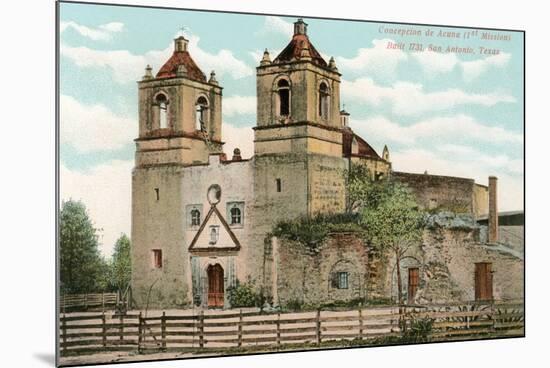 Concepcion de Acuna Mission, San Antonio, Texas-null-Mounted Premium Giclee Print