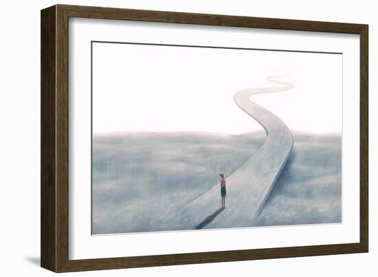 Concept art of  success-Kampanart Sangsorn-Framed Art Print