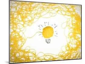 Concept of Idea and Innovation with Wool Ball-Federico Caputo-Mounted Art Print