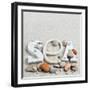 Concept of Summer Time with Sea Shells and Stones-Julia Photographer-Framed Photographic Print