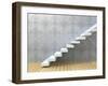 Concept Or Conceptual White Stone Or Concrete Stair Or Steps-bestdesign36-Framed Photographic Print