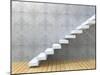 Concept Or Conceptual White Stone Or Concrete Stair Or Steps-bestdesign36-Mounted Photographic Print