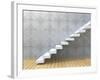 Concept Or Conceptual White Stone Or Concrete Stair Or Steps-bestdesign36-Framed Photographic Print