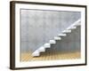 Concept Or Conceptual White Stone Or Concrete Stair Or Steps-bestdesign36-Framed Photographic Print