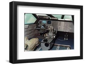 Conceptual aircraft Flight Deck-null-Framed Art Print