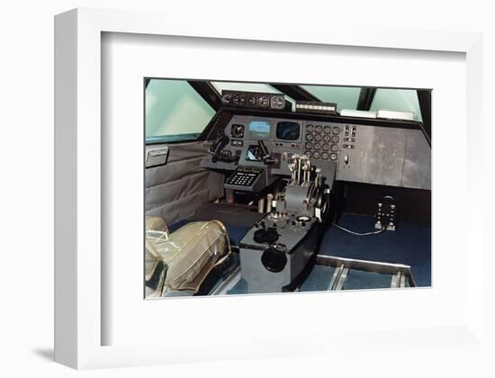 Conceptual aircraft Flight Deck-null-Framed Art Print