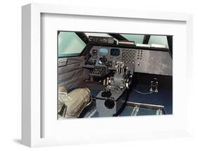 Conceptual aircraft Flight Deck-null-Framed Art Print