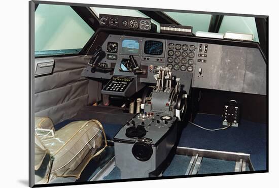 Conceptual aircraft Flight Deck-null-Mounted Art Print