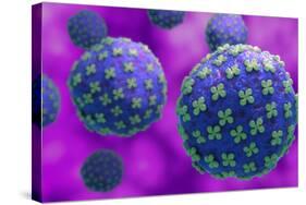 Conceptual biomedical illustration of the Hantaan virus.-Stocktrek Images-Stretched Canvas