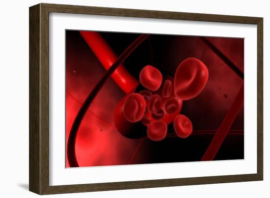 Conceptual Image of a Blood Vessel-null-Framed Art Print