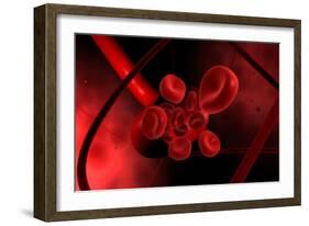 Conceptual Image of a Blood Vessel-null-Framed Art Print