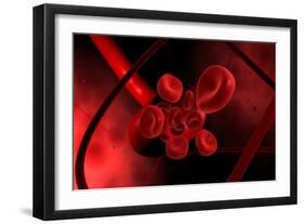 Conceptual Image of a Blood Vessel-null-Framed Art Print