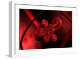 Conceptual Image of a Blood Vessel-null-Framed Art Print