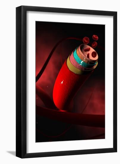 Conceptual Image of a Blood Vessel-null-Framed Art Print