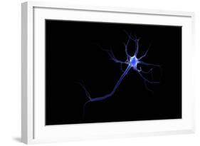 Conceptual Image of a Neuron-null-Framed Art Print