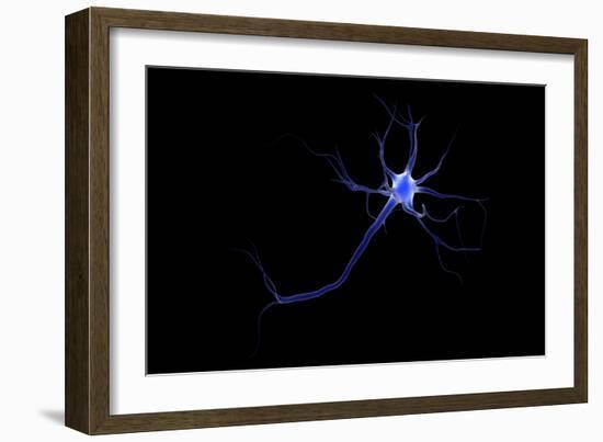 Conceptual Image of a Neuron-null-Framed Art Print