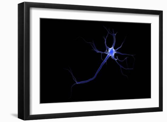 Conceptual Image of a Neuron-null-Framed Art Print